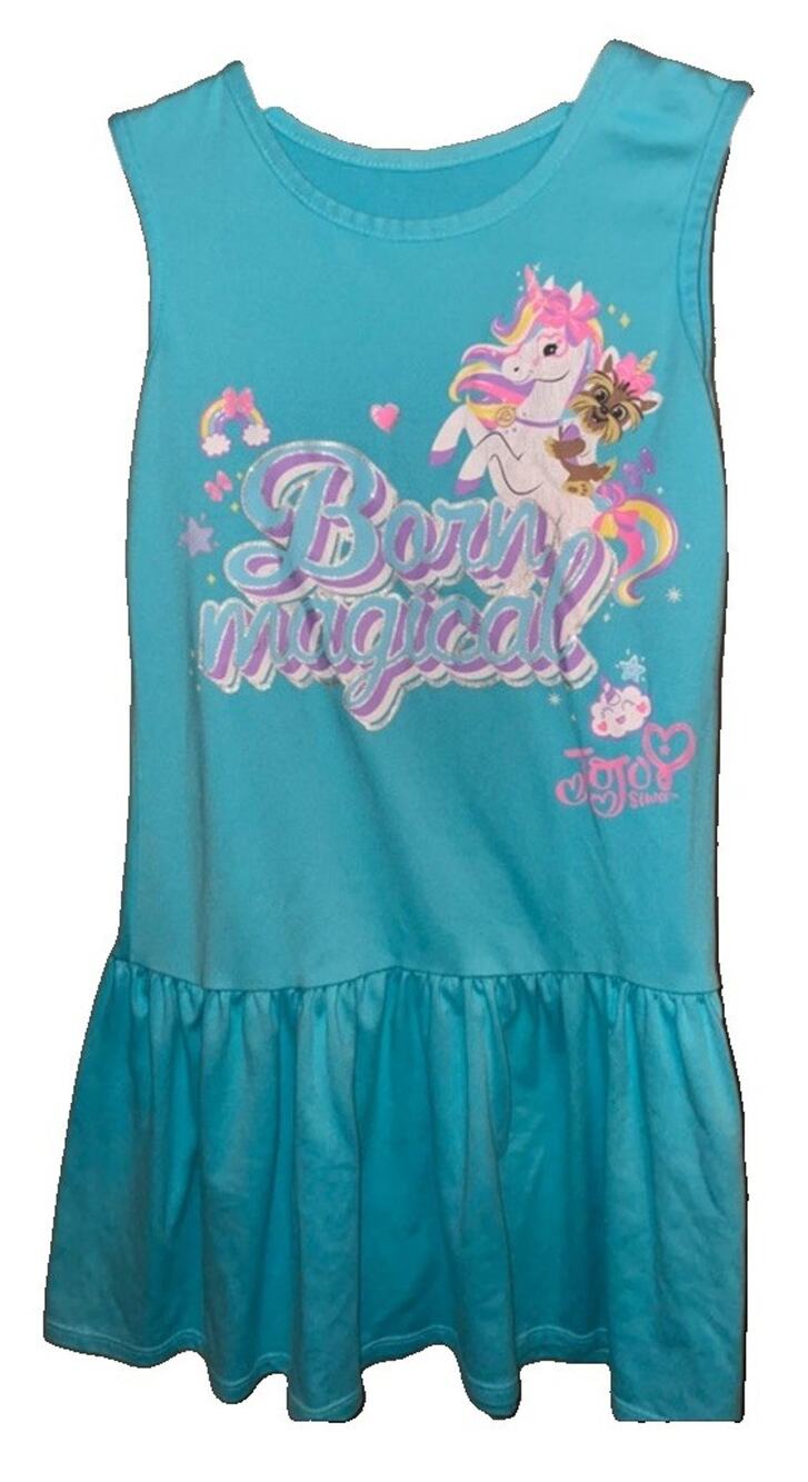 Little Girls Sleeveless Nickelodeon JoJo Siwa Dress 7/8 Born Natural Unicorn